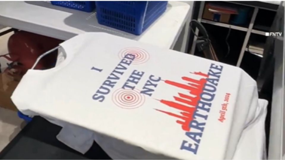 A unas horas del sismo, ya venden la playera “sobreviví al temblor de Nueva York”